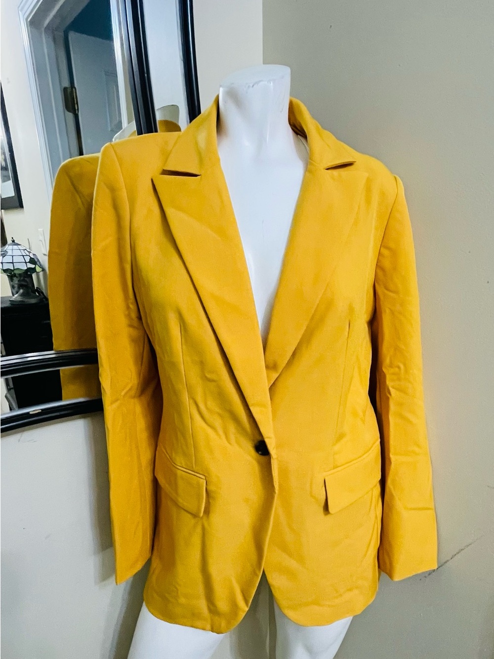 Banana Republic Mustard Yellow Single-Button Blazer